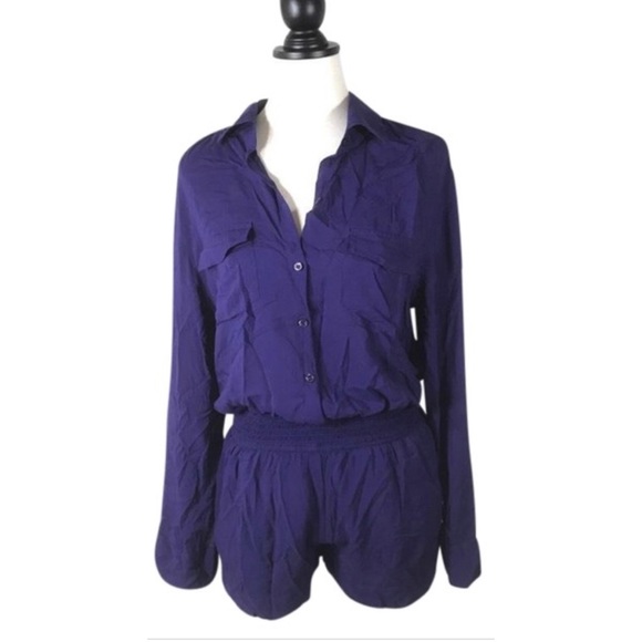 Bcbgeneration Roll Up Sleeve Romper/Jumpsuit - Picture 1 of 9